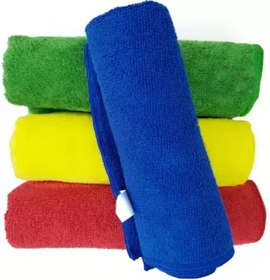 ADIYAL Microfiber 300 GSM Bath, Beach, Face, Hair, Hand, Sport Towel Set(Pack of 4)