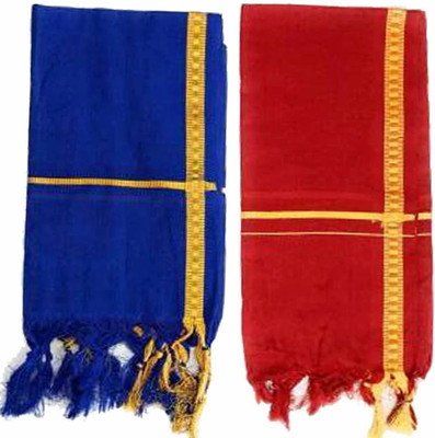 SK NAREN Cotton 150 GSM Hand, Face, Bath Gamcha Set(Pack of 2)