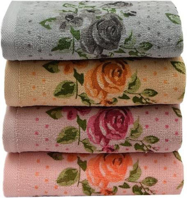 RANGOLI Terry Cotton 450 GSM Hand Towel Set(Pack of 4)