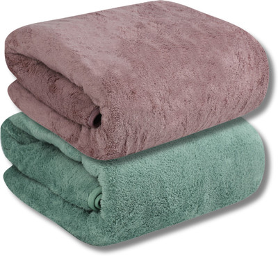 Fezora Microfiber 500 GSM Bath Towel(Pack of 2)