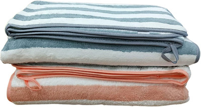 MAXOSHINE Microfiber 250 GSM Bath Towel(Pack of 2)