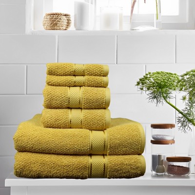 Senses Cotton 550 GSM Bath, Hand, Face Towel Set(Pack of 6)