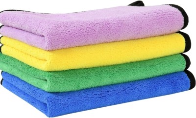 Vaishnavi International Microfiber 500 GSM Hair, Beach, Sport, Bath, Face, Hand Towel Set(Pack of 4)