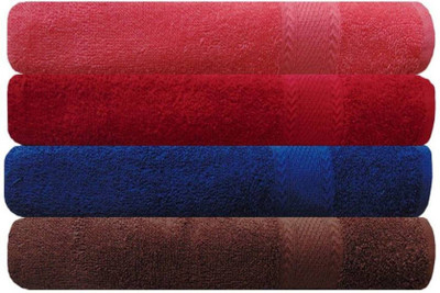 WebDealz Cotton 400 GSM Bath Towel Set(Pack of 4)