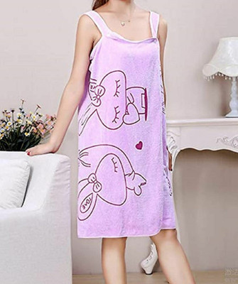 SHIVA Blue, Pink, Purple Free Size Bath Robe(Pack of 1 Bath Robe, For: Men & Women, Blue, Pink, Purple)