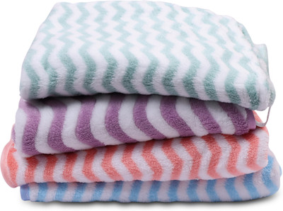Royal Lush Cotton 600 GSM Hair Towel(Pack of 4)