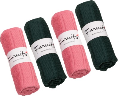 Furnofy Cotton 450 GSM Hand Towel Set(Pack of 4)