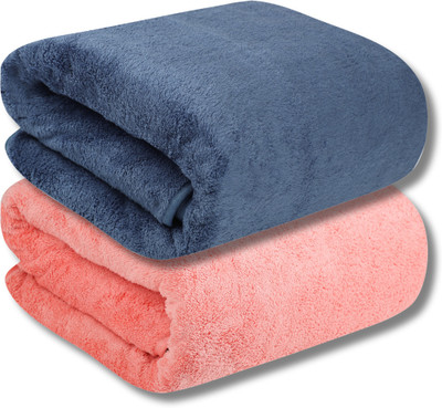 Fezora Microfiber 500 GSM Bath Towel(Pack of 2)