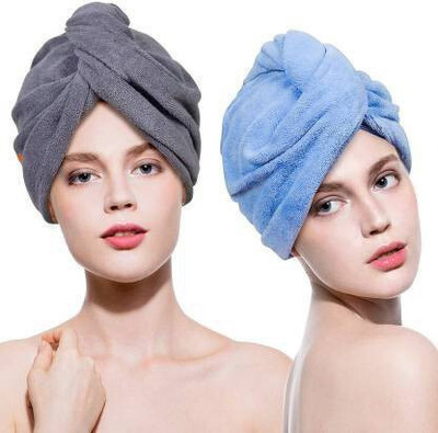 Terry Retail Microfiber 550 GSM Bath, Face, Hair Towel(Pack of 2)