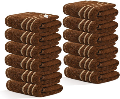 HOMESTIC by Kuber Industries Cotton 350 GSM Face Towel Set(Pack of 12)