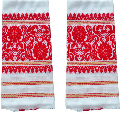 ASSAM GAMCHA Polycotton, Cotton 101 GSM Bath, Face, Hand, Sport Gamcha(Pack of 2)
