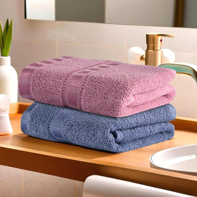 HOMESTIC Cotton 200 GSM Face Towel Set(Pack of 2)