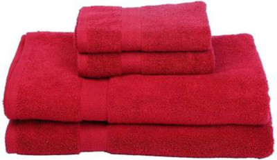 WebDealz Cotton 300 GSM Bath Towel Set(Pack of 4)