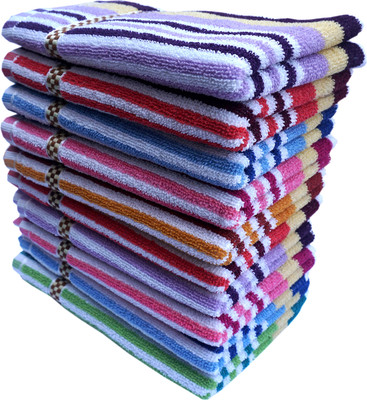 Space Fly Cotton 500 GSM Hand Towel Set(Pack of 10)