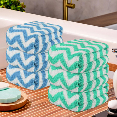 KUBER INDUSTRIES Microfiber 250 GSM Face Towel Set(Pack of 6)