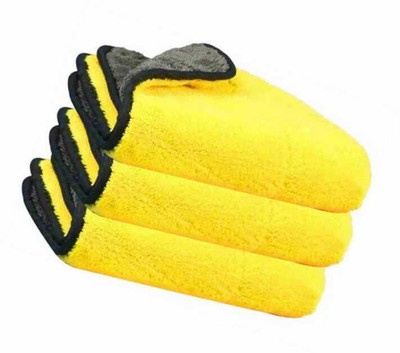 Shreejee ICROFIBER CLOTH D38 PO3 18 Yellow Cloth Napkins(3 Sheets)
