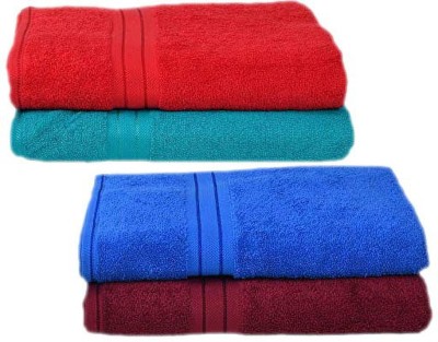 North Field Cotton 500 GSM Bath Towel Set(Pack of 4)