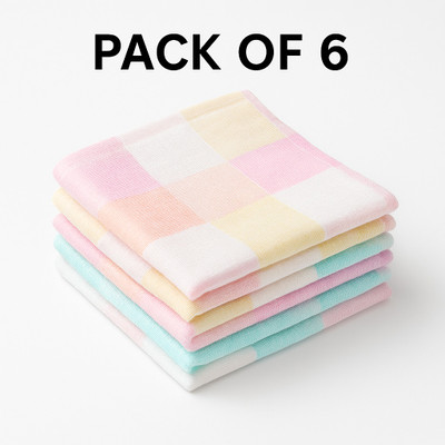 JUSTARRIVALS Cotton 200 GSM Face Towel Set(Pack of 6)