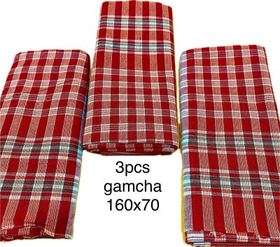 SHOPEEZY TEX FAB Cotton 300 GSM Bath Gamcha Set(Pack of 3)