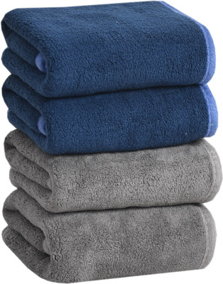 Cotton Bolls Textiles Microfiber 320 GSM Hand Towel Set(Pack of 4)