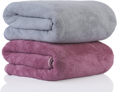 Sellsworld Microfiber 500 GSM Bath Towel Set(Pack of 2)