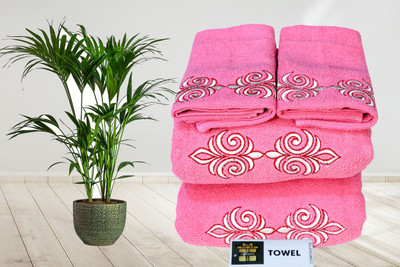 COMFIGIFTS Cotton 370 GSM Bath Towel Set(Pack of 4)