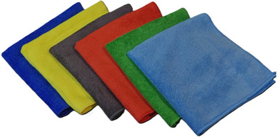 ZEDFIBER Microfiber 350 GSM Hand Towel Set(Pack of 6)