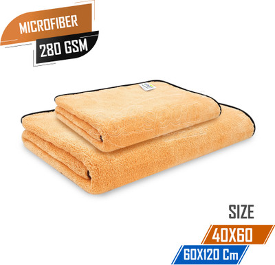 SOFTSPUN Microfiber 280 GSM Bath Towel Set(Pack of 2)