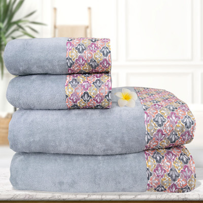 RANGOLI Terry Cotton 450 GSM Bath Towel Set(Pack of 4)
