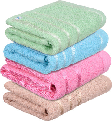 Heart Home Cotton 400 GSM Face, Hand Towel(Pack of 4)