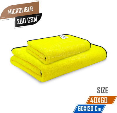 SOFTSPUN Microfiber 280 GSM Bath Towel Set(Pack of 2)