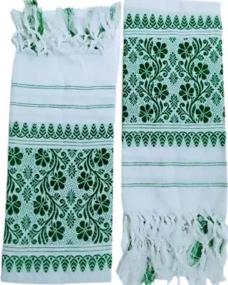 R S K HANDLOOM Polycotton 130 GSM Bath, Face, Hair, Hand, Sport Gamcha Set(Pack of 2)