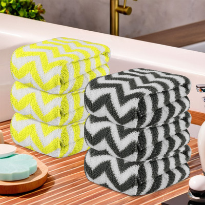 KUBER INDUSTRIES Microfiber 250 GSM Face Towel Set(Pack of 6)