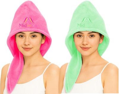 MIDASTRA FASHION Microfiber 500 GSM Hair Towel(Pack of 2)