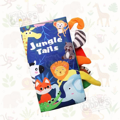 Cots and Cuddles Animal Theme Felt Book for Toddler Kids (Jungle Animal) Bath Toy(Multicolor)