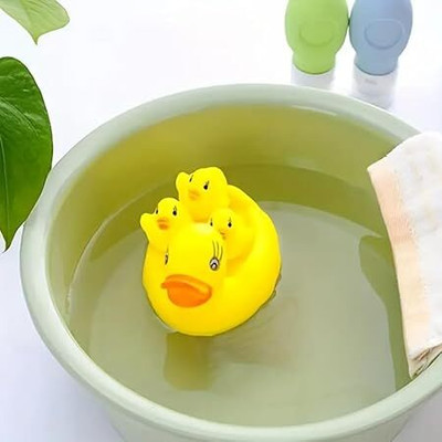 RSHOPPR Ducks for Baby Squeak & Floating Ducks 3 - 6 Years Toys Set of 4 in Yellow Bath Toy(Yellow)