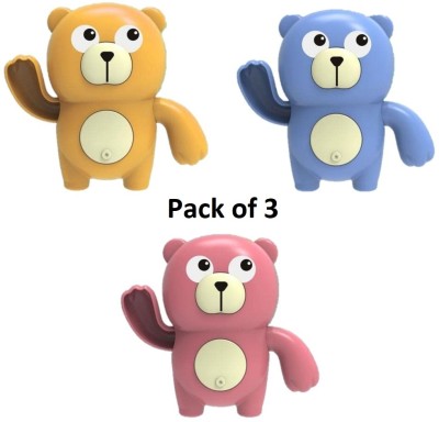 Enorme Cute Floating Bear Animal Baby Bathing Swimming Toy for Toddlers - Any 3 Pcs Bath Toy(Multicolor)