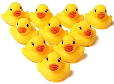 Prettify Chu Chu Toy for Kids Set of 10PCS Duck Bath Toys for Girls and Boys Bath Toy(Yellow)