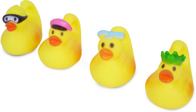 asian SQUEEZE CAPTAIN DUCKS 757-Chu Chu Squeezy For Toddler Bath Toy(Yellow)