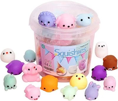 Sawkirp darshraj 20 Squishy toys Kawaii Mochi Bath Toy(Multicolor)