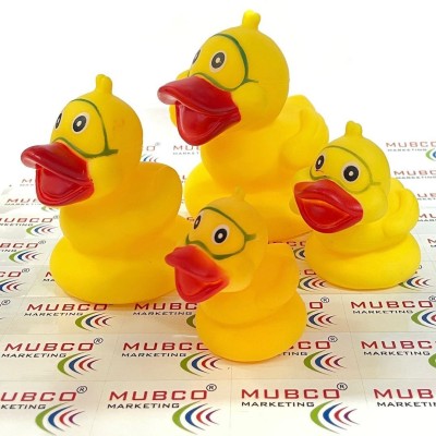 Mubco Ducks Chu Chu Family Bath Toys Floating Rubber Duck Set Kids Gift Bath Toy(Yellow)