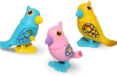 HAPPY CHAPPIE Key Operated Jumping Parrot Wind-Up Toy for Kids | Colorful Bird Clockwork Toy Bath Toy(Multicolor)