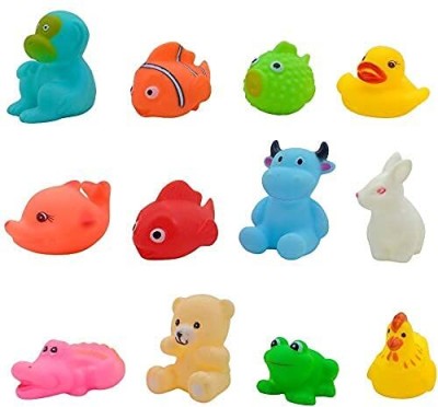 Sarvatr Rubber Colorful Floating Baby Toys Bath Chu Chu Toys Bath Toy(Multicolor)