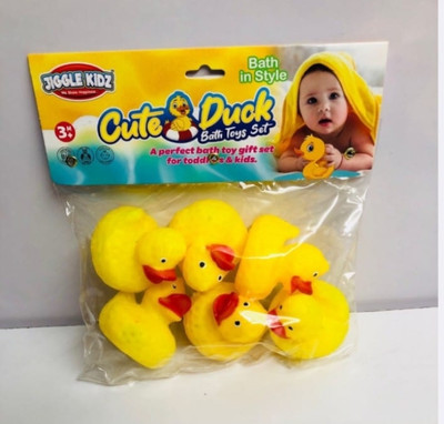 Khatushyam Baby duck 6 piss chu chu bath toys multicolour Bath Toy(Yellow, Red, Multicolor)