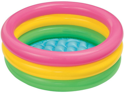 Tinybloom Baby Pool Bath Water Tub for Kids Soft Inflatable Tinybloom2185(Multicolor)