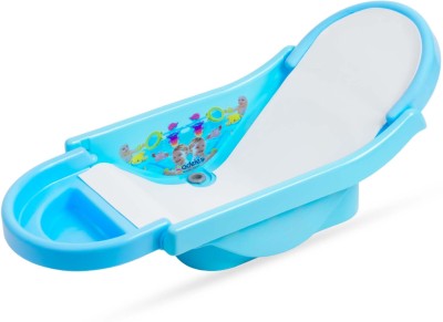 Little Funky Sunbaby Foldable Baby Bathtub Anti-Slip Foam for Body & Head Support, Age 0-6 M(Blue, White)