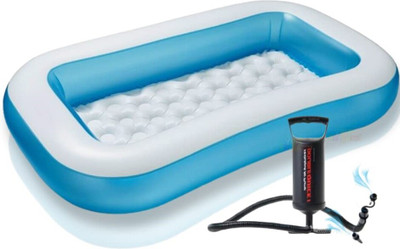 DRONAMART 5.5ft Inflatable Swimming Pool with Air Pump,Water Pool for Kid and Adults(Multicolor)