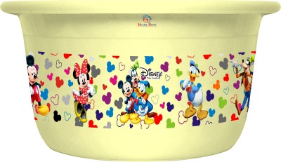 Heart Home Disney Team Mickey Print Unbreakable Plastic Multipurpose Bath Tub/Washing Tub 25 Ltr (Cream) -HS_35_HEARTH17446(Cream)