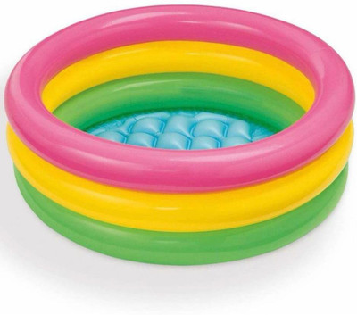 MOWBILLI 2ft Baby Pool Bath Water Tub for Kids Soft Inflatable Kid's, Kid’s Swimming Tub(Multicolor)