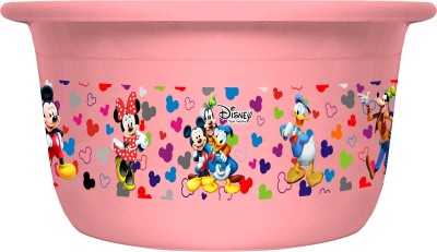 KUBER INDUSTRIES Disney Team Mickey Print Unbreakable Plastic Multipurpose Bath Tub/Washing Tub 25 Ltr (Pink) -HS_35_KUBMART17441(Pink)